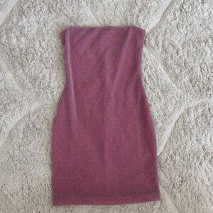 Meshki Spaghetti strap pink sparkly dress